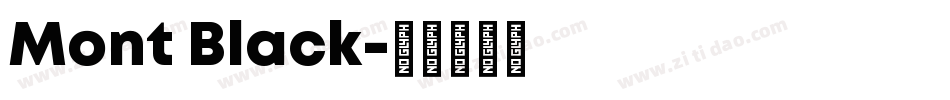 Mont Black字体转换
